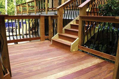 Installation of Brazilian wood decking