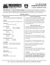Messmers UV Plus Technical Data Sheet